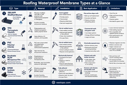 Sistemas de membranas impermeables para techos: una guía técnica para el comprador